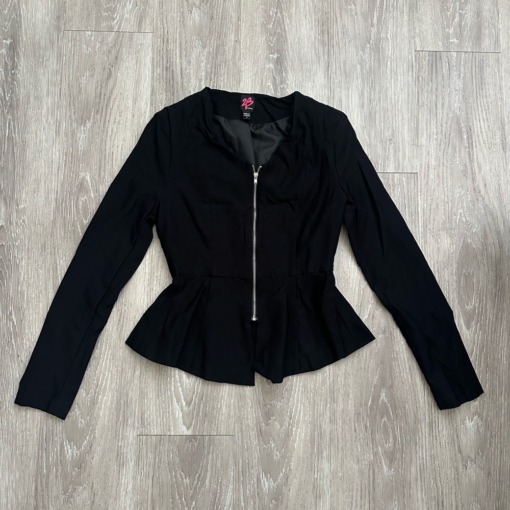 Bebe Y2K Black Peplum Jacket
